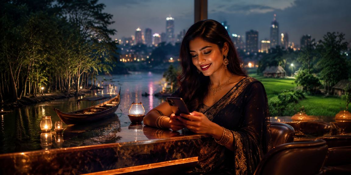 বাংলাদেশী মডেল মোবাইল ক্যাসিনো গেম খেলে